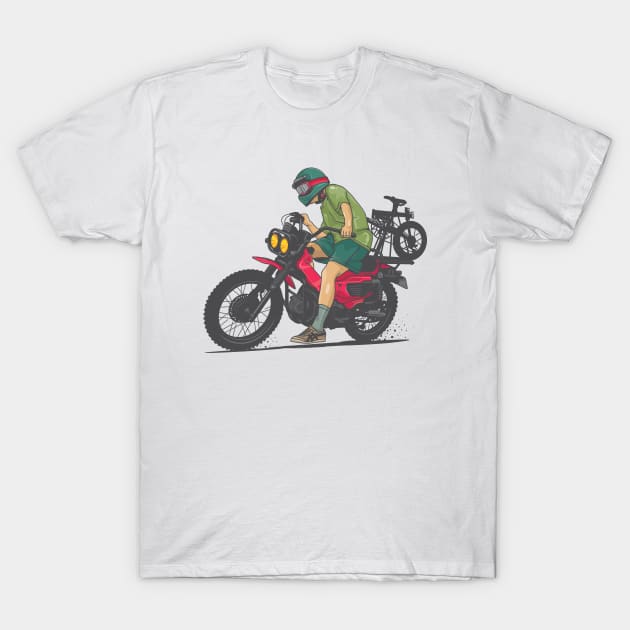 motorcycle rider T-Shirt by savya std22